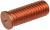 Резьбовая приварная шпилька омедненная сталь М4 х 45 (1000шт) Материалы для Конденсаторных установок фото, изображение